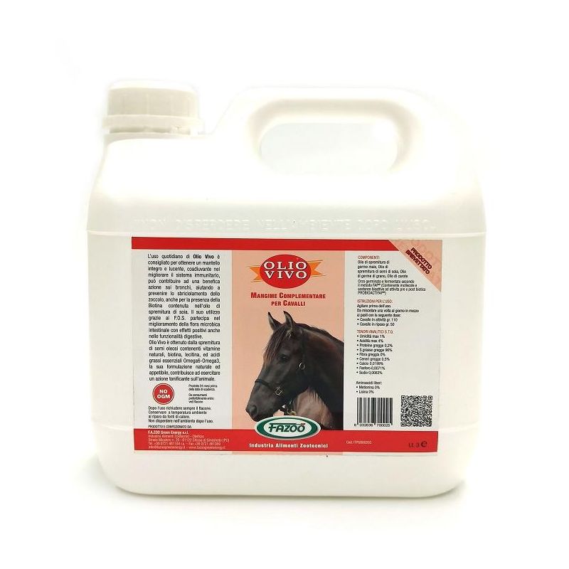 Olio Vivo Fazoo per Cavalli - 3 Litri