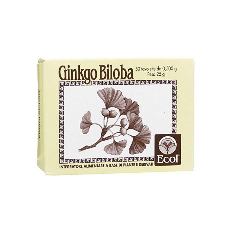 Ecol Ginkgo Biloba - Piastrine Naturali da 50 Pezzi