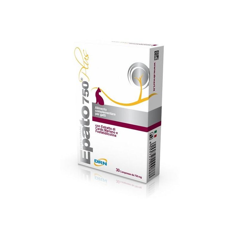 Epato Plus 750 per Gatti - Integratore Salute Epatica, 30 Compresse