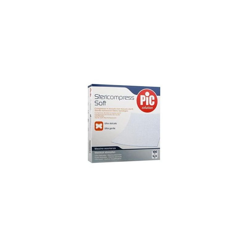 Pic Stericompress Soft - Garza Medicale TNT 10x10cm, 100 Pezzi