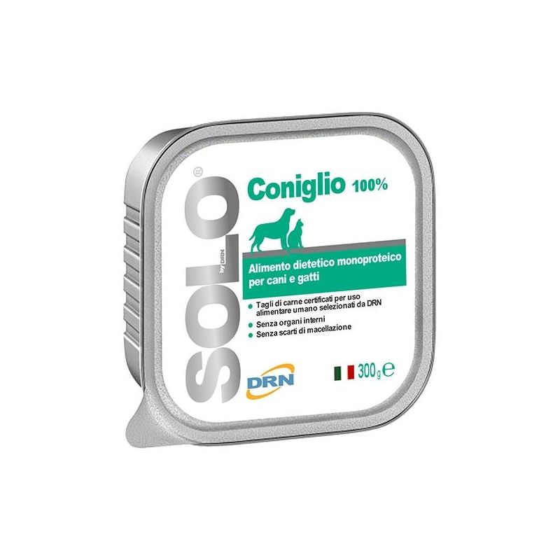 Drn Solo Coniglio - Alimento Dietetico Umido Monoproteico 300g