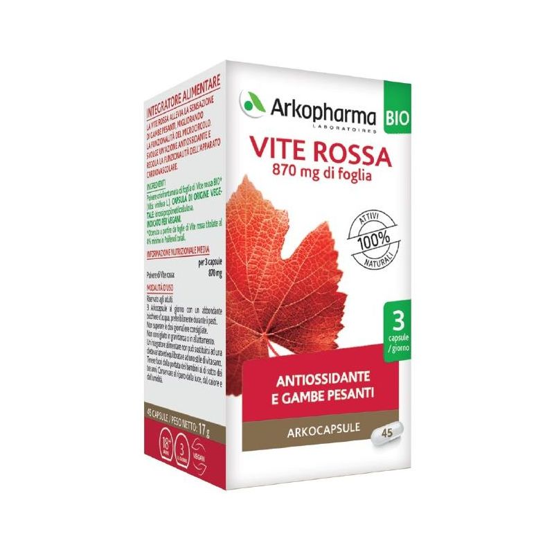 Arkopharma Bio Vite Rossa - 45 Capsule Salutari Biologiche