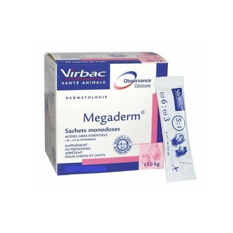 Megaderm Multi-Vitamina per Cani e Gatti in Fiale da 8ml - 22 Pezzi