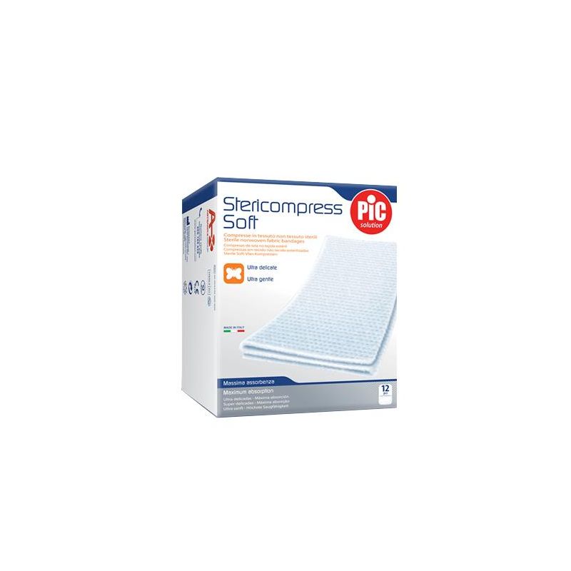 Garza Sterile Pic Stericompress in TNT 7,5x7,5cm - 12 Pezzi