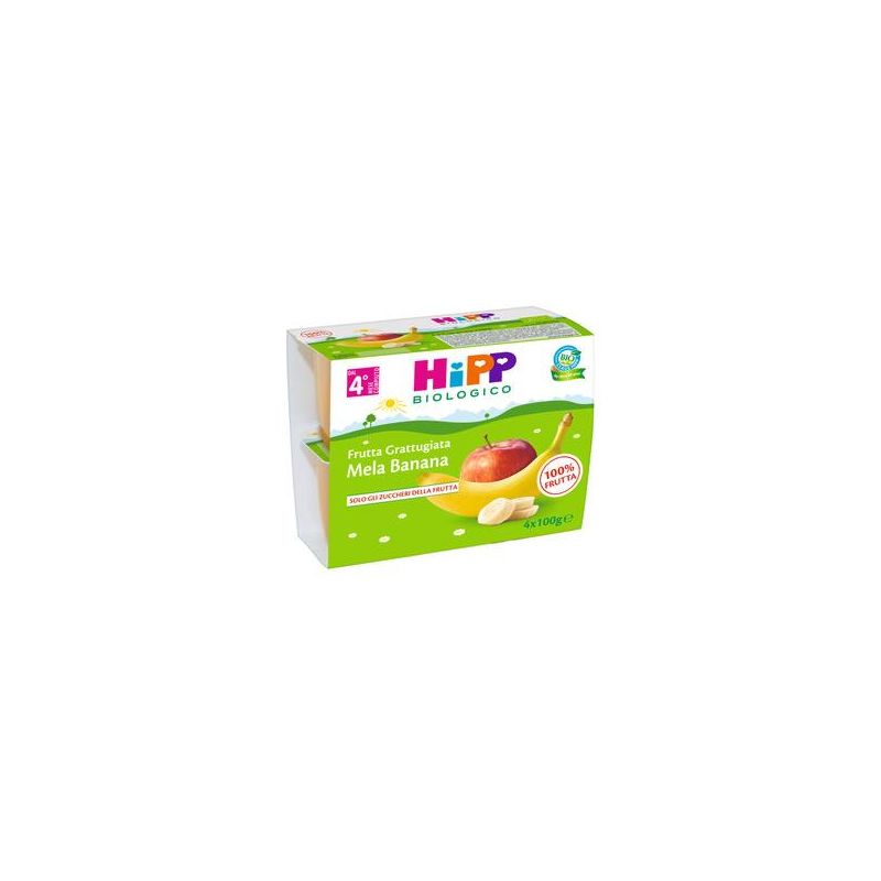 Hipp Bio Purea di Frutta Mela e Banana 4x100g