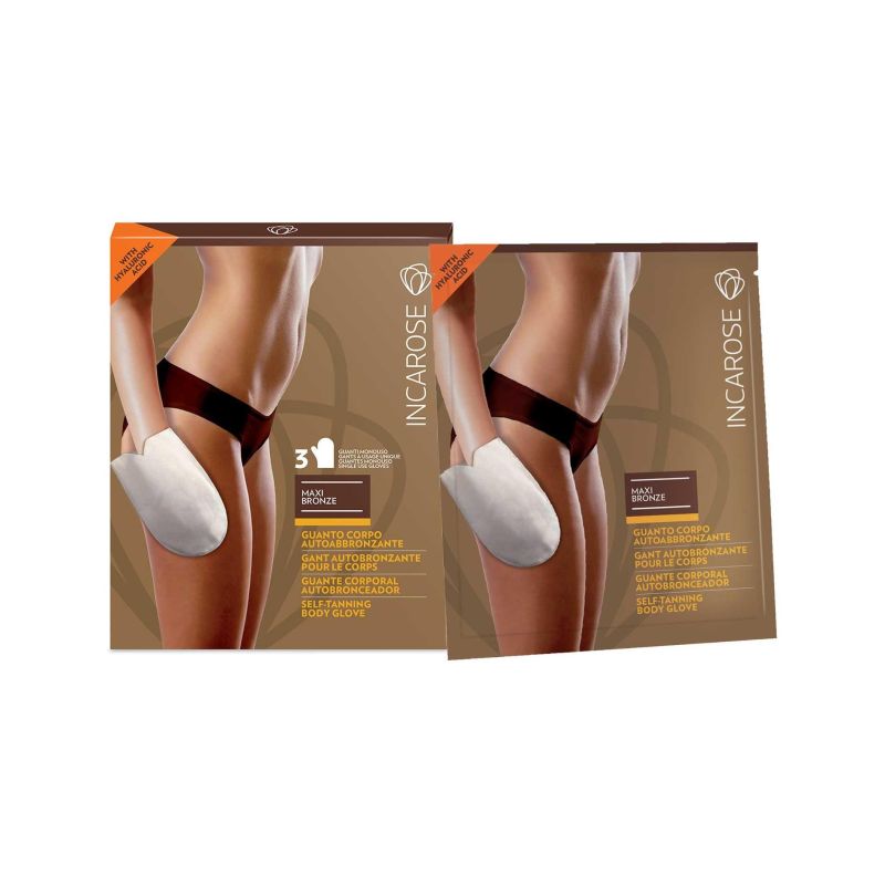 Incarose Maxi Bronze - Guanto Autoabbronzante per il Corpo - 3 Pezzi