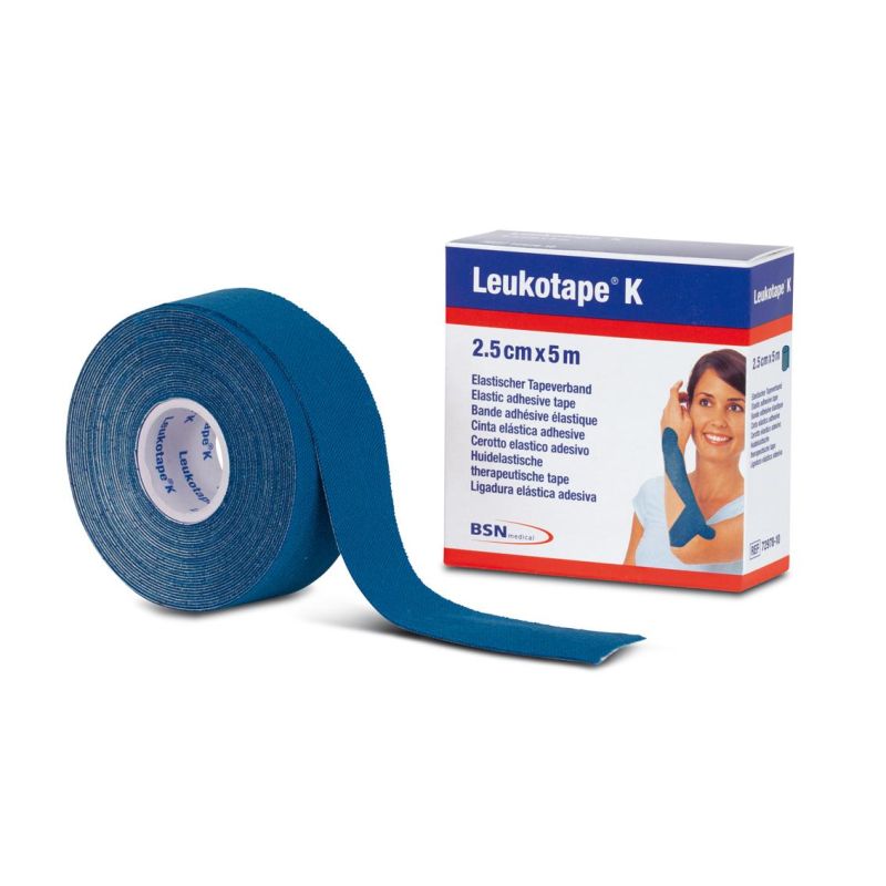 Leukotape K - Benda Adesiva Azzurra per Taping 5m x 2,5cm