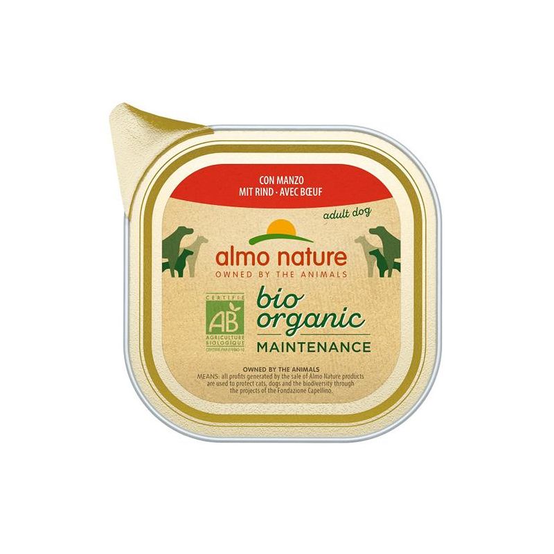 Almo Nature Daily Menu Bio - Cibo Umido per Cani al Gusto di Manzo - 100g