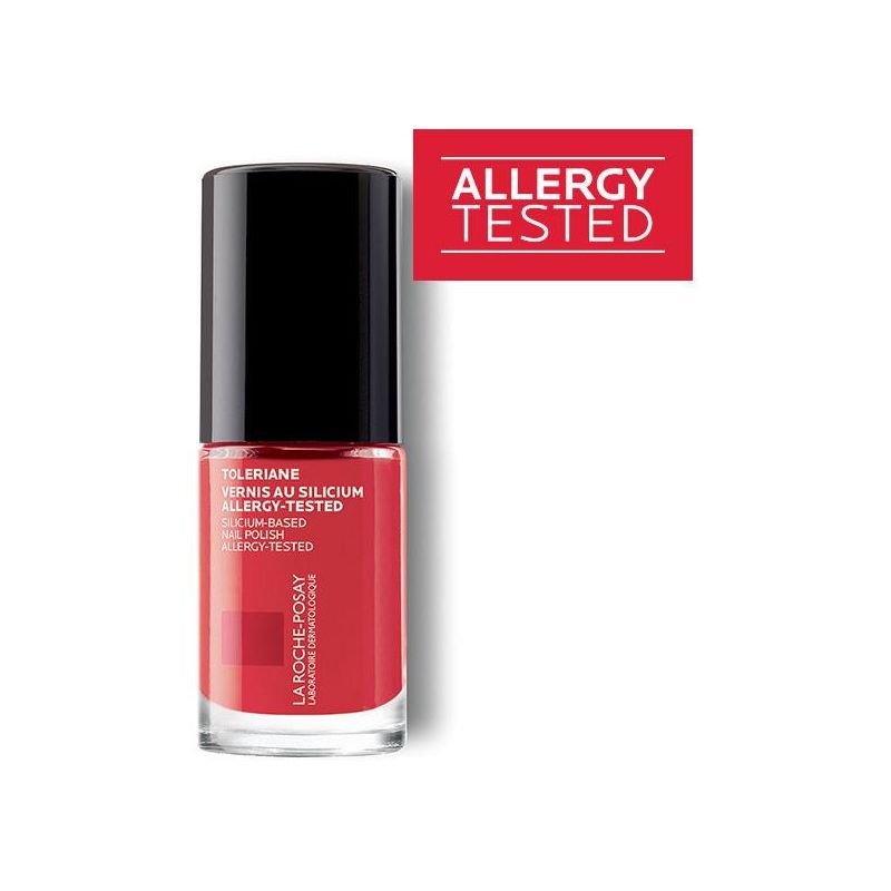 La Roche-Posay Toleriane Smalto per Unghie con Silicio e Protezione Solare, 6ml - Colore Rouge Coquelicot
