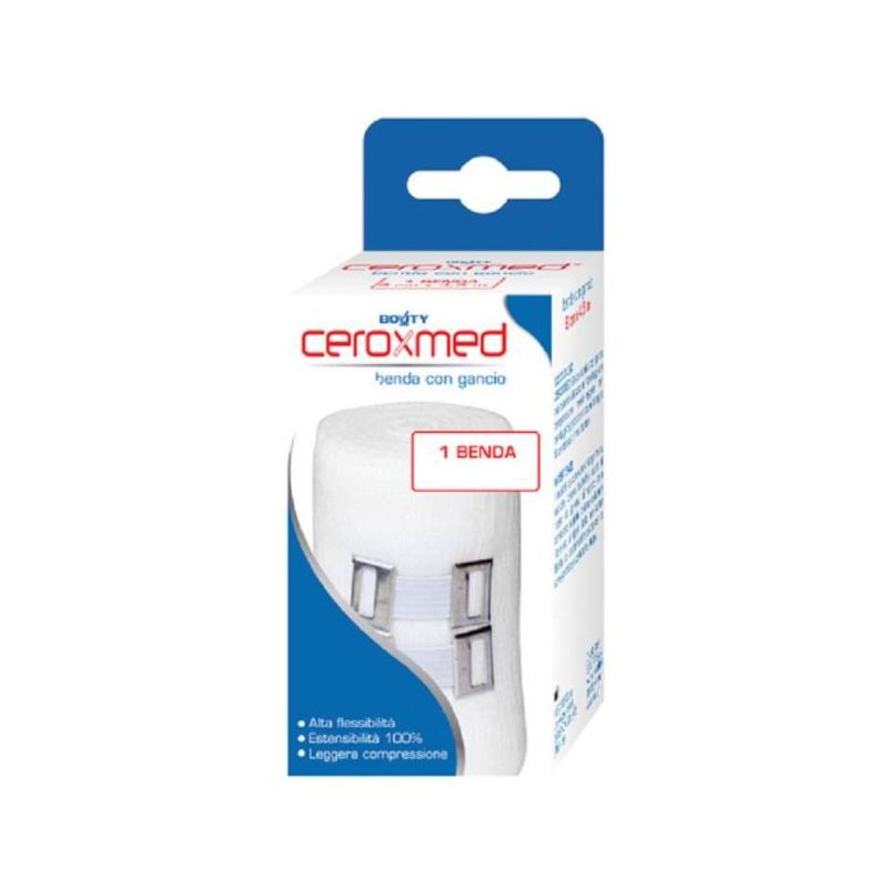 Ceroxmed Benda Elastica con Gancio 6x450 cm - 1 Pezzo