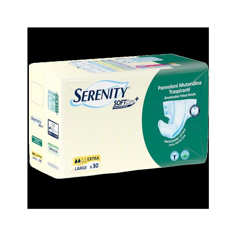 Serenity Softdry+ Mutandine Extra Large per Incontinenza - Pacco da 30 Pezzi
