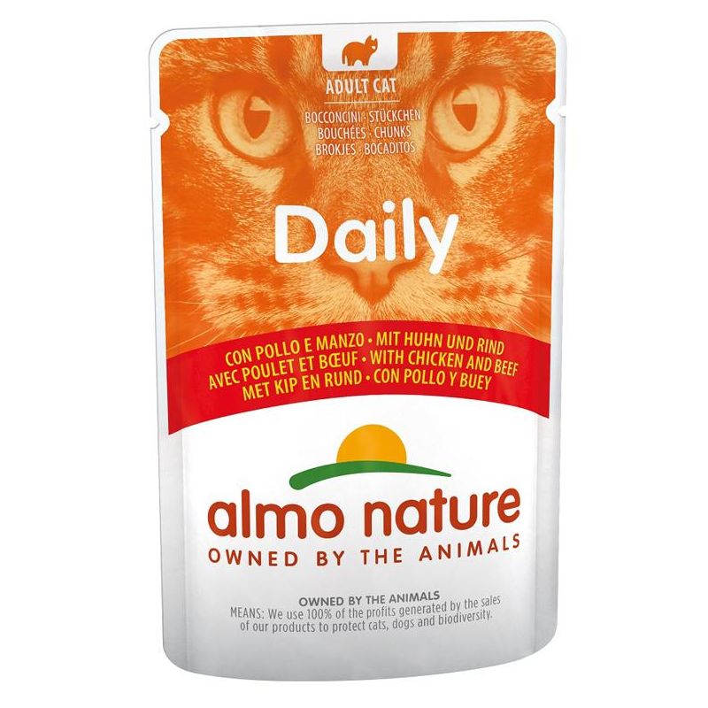 Almo Nature Daily 70g - Cibo Umido di Pollo e Manzo per Gatti Adulti