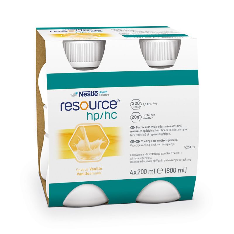 Vanilla Flavor Resource HP/HC Nutritional Supplement - 4x200ml