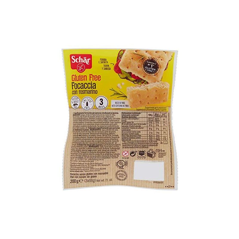 Schar Focaccia al Rosmarino senza Glutine - 200g