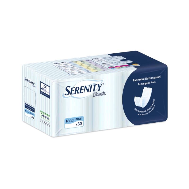 Pannolone Rettangolare Serenity Classic con Barriera Protettiva - Pacco da 30 Pezzi