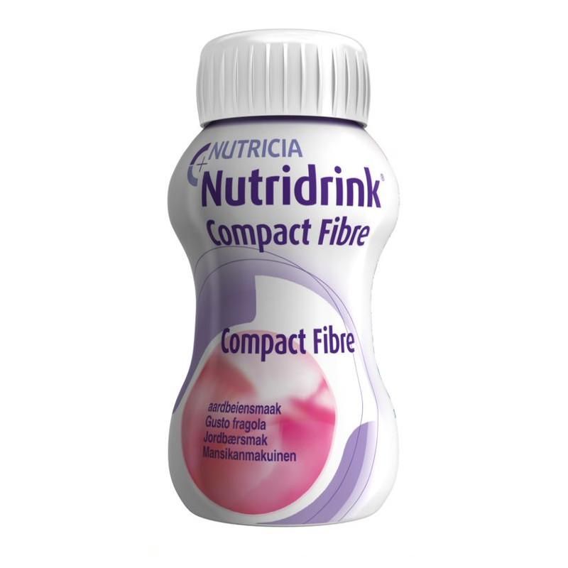 Fragola Nutridrink Compact con Fibre - Pack da 4 Pezzi