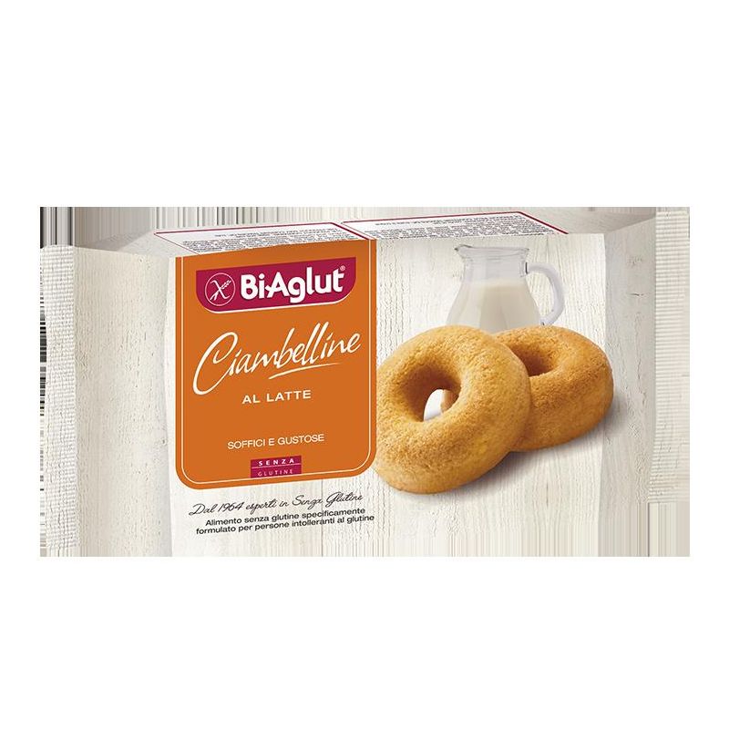 Biaglut Ciambelline al Gusto di Latte, Confezione da 180g