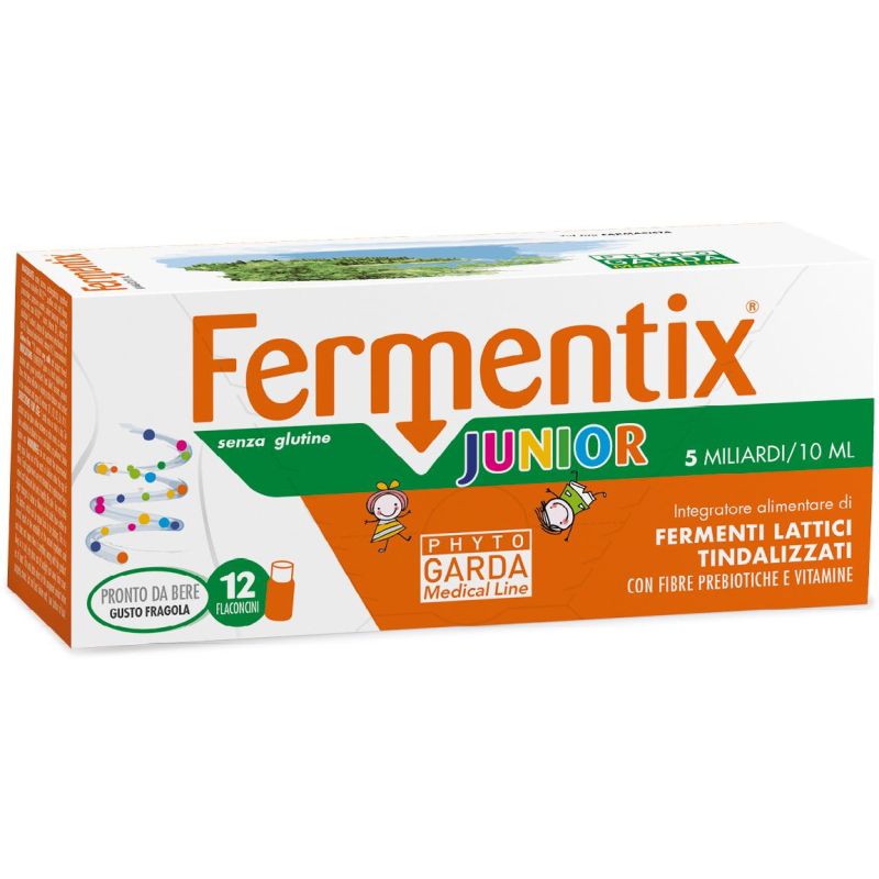 Fermentix Junior Probiotico 5 Miliardi per Bambini, 12 Fiale da 10ml