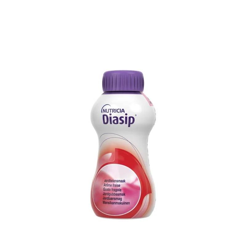Danone Nutricia Diasip in Fragola - Pacco da 4 Bottiglie da 200ml