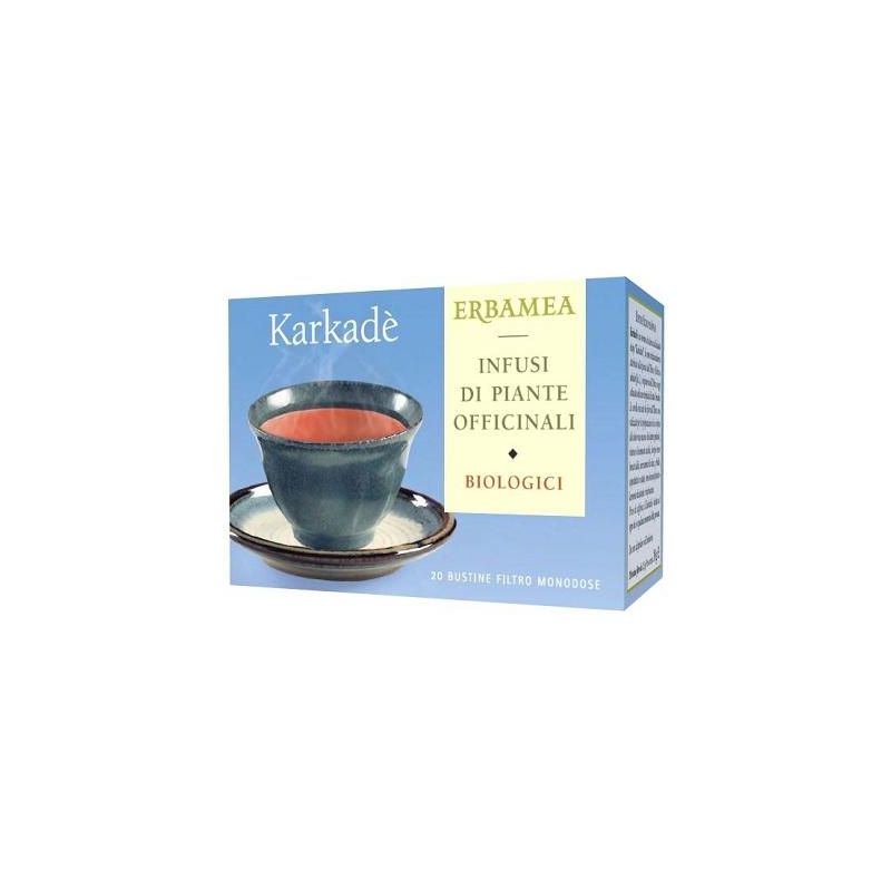 Erbamea Karkade' Infuso - Pacchetto di 20 Bustine Monodose Filtranti