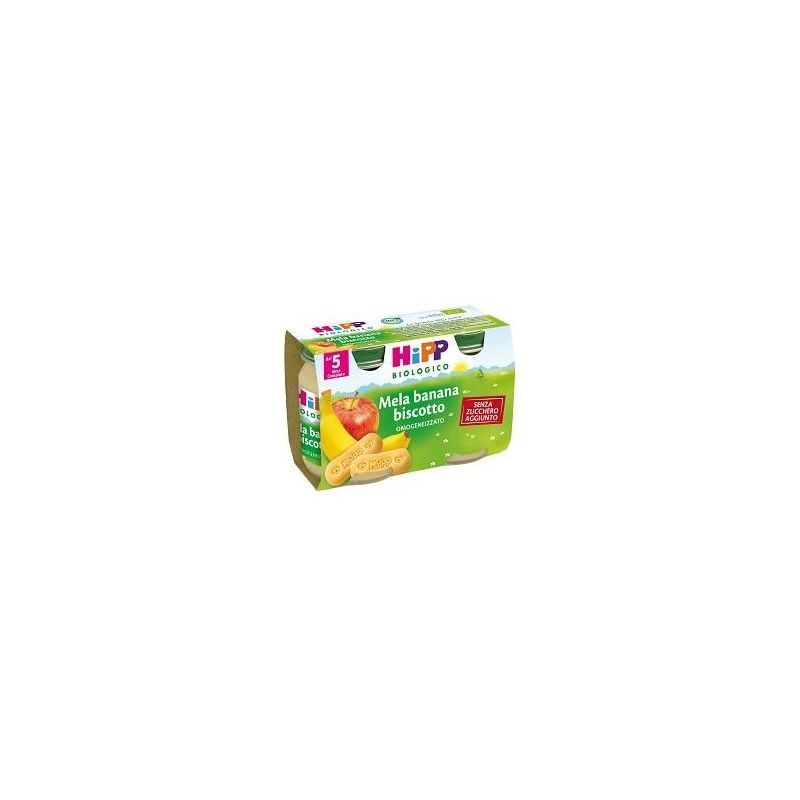 Hipp Bio - Omogeneizzato di Mela, Banana e Biscotto 2x125g