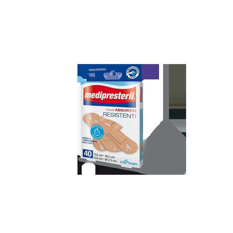 Medipresteril Set di 40 Cerotti Resistenti e Assortiti