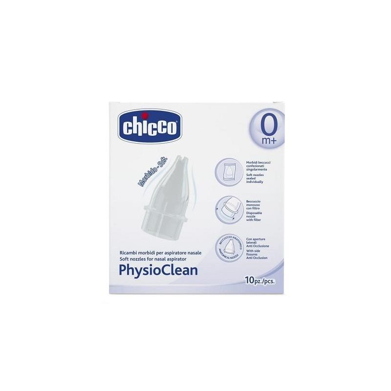Chicco PhysioClean 10 Pezzi di Ricambio per Aspiratore Nasale