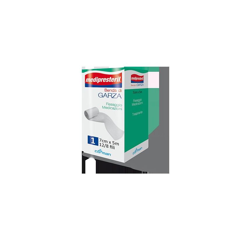MediPresteril Bendaggio Sterile in Garza 12/8, 7x5 cm