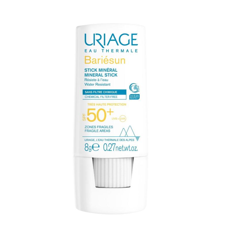 Uriage Bariesun SPF50+ Stick Minerale di Protezione Solare, 8g