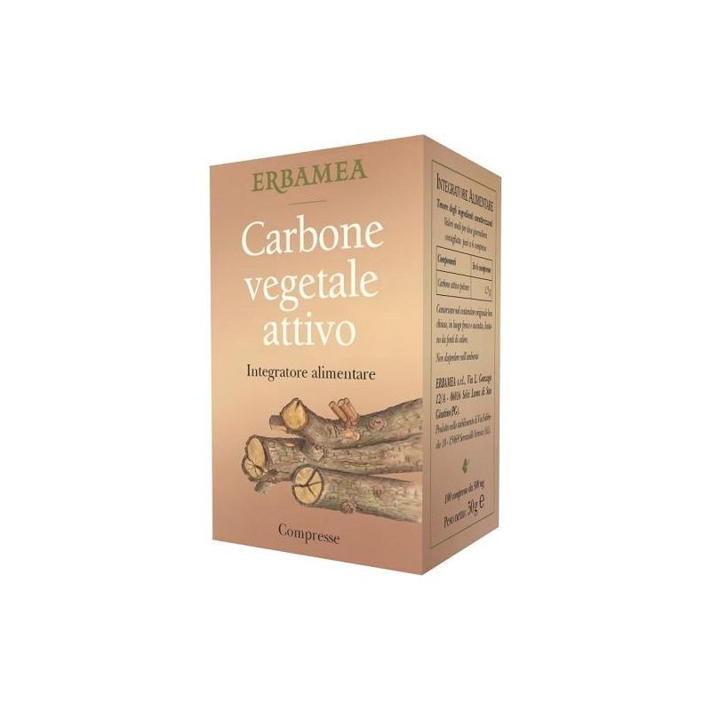 Erbamea 100 Compresse di Carbone Vegetale Attivo