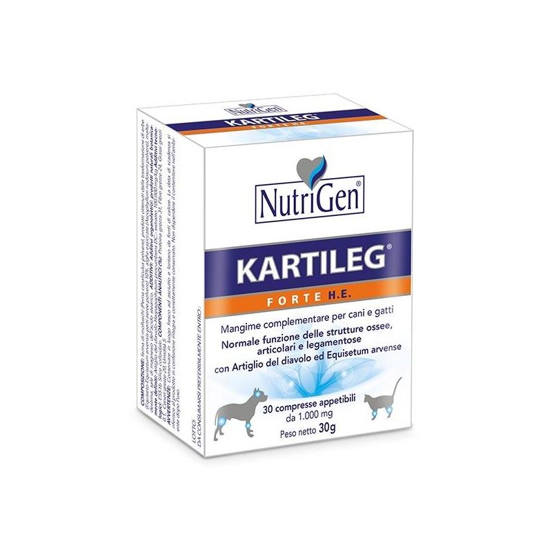 Nutrigen Kartileg Forte per Articolazioni di Cani e Gatti - 30 Tavolette