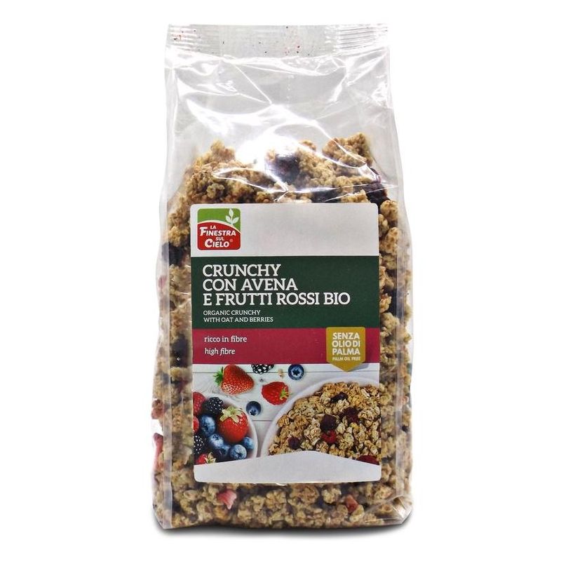 Crunchy Avena e Frutti Rossi Bio - 375g