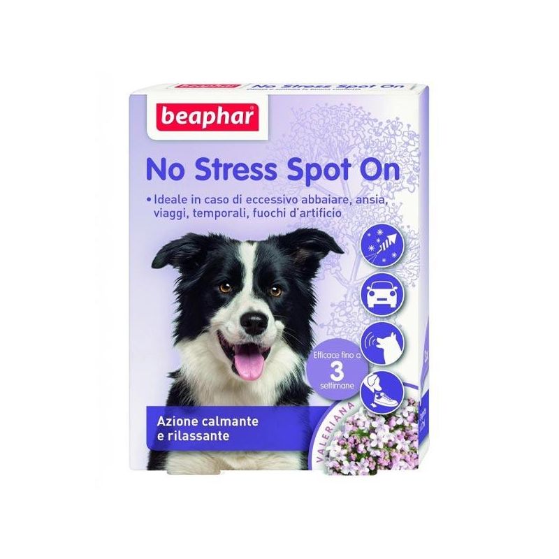 Beaphar No Stress Spot On: Calmante per Cani con 3 Pipette da 0.7ml