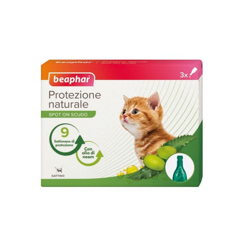 Beaphar Spot-On Antiparassitario Naturale per Gattini - 3 Pipette da 0,4ml