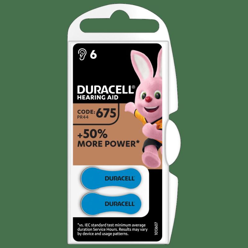 Batterie Duracell Easy Tab 675 Blu per Apparecchi Acustici