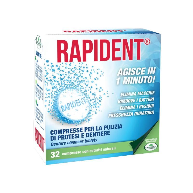 Rapident - Compresse Effervescenti per l'Igiene Orale, 32 Pezzi