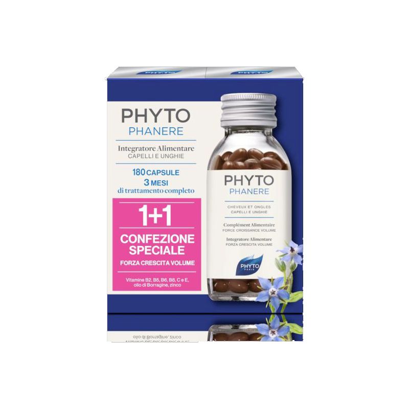 Phyto Phytophanere - Integratore Naturale per Capelli e Unghie, 180 Capsule