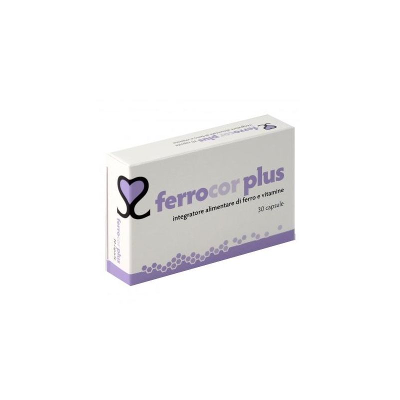 Ferrocor Plus Supplemento di Ferro - Confezione da 30 Capsule