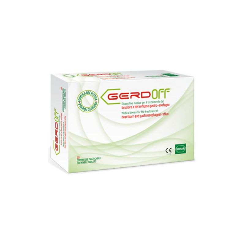 Gerdoff - Pacchetto da 20 Compresse per Reflusso Gastroesofageo