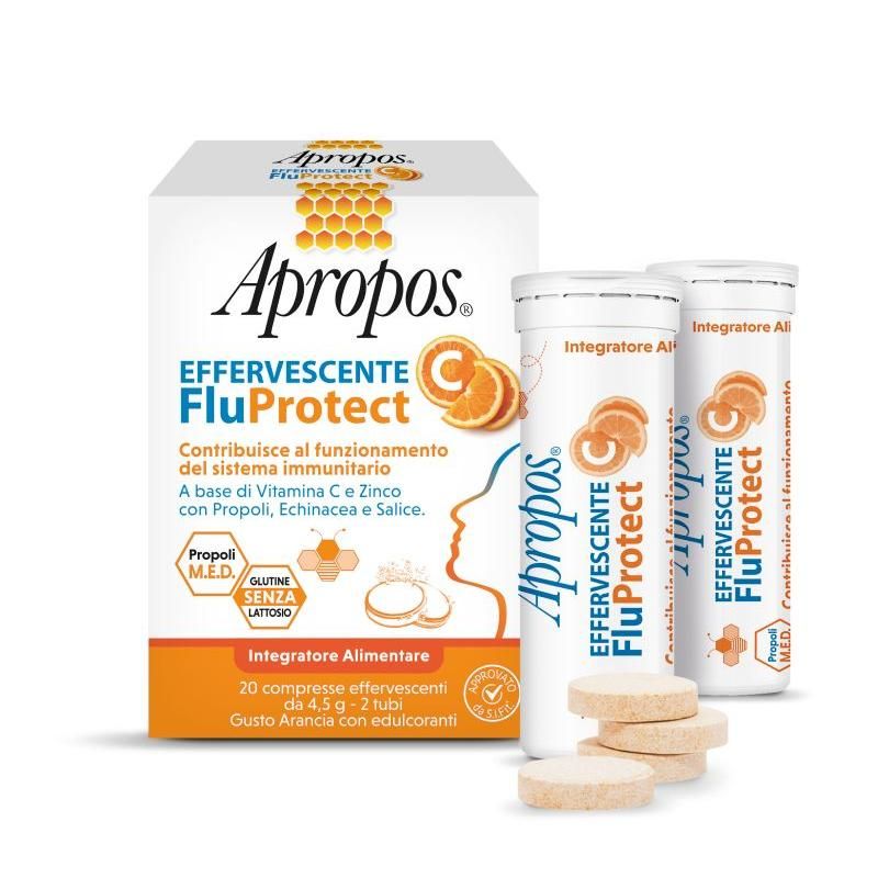 Apropos Fluprotect Vitamina C Effervescente - 20 Compresse