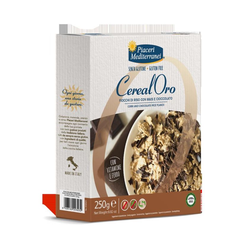 Fiocchi di Riso, Mais e Cioccolato - Piacere Mediterraneo 250g
