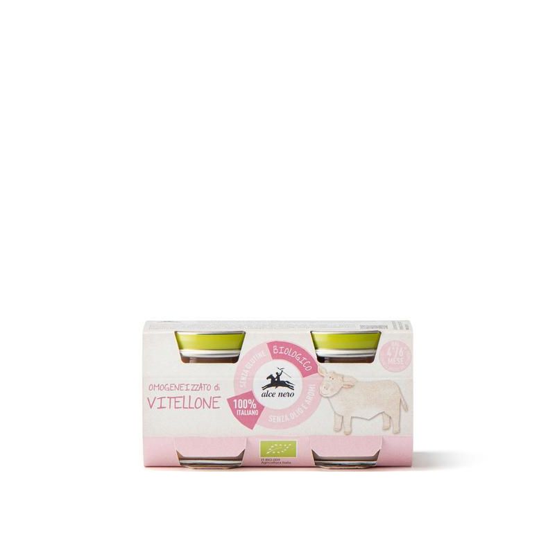Biologico Omogeneizzato di Vitellone per Neonati 4-6 Mesi - Confezione da 2x80g