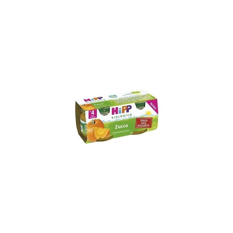 Hipp Bio Omogenizzato di Zucca Biologica per Bambini da 4 Mesi in su, 2x80g