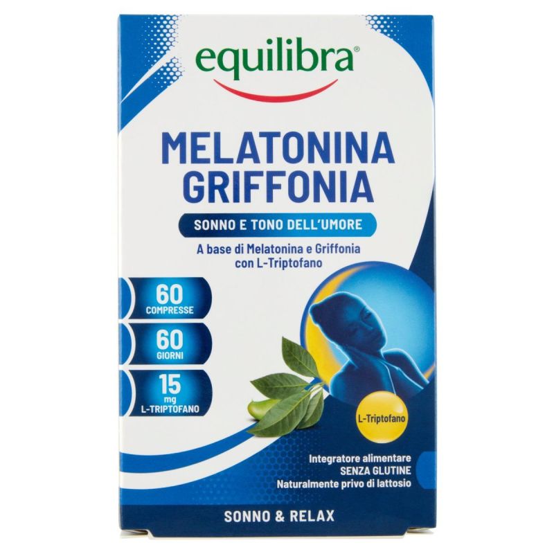 Equilibra - Compresse di Melatonina e Griffonia, 60 Pezzi