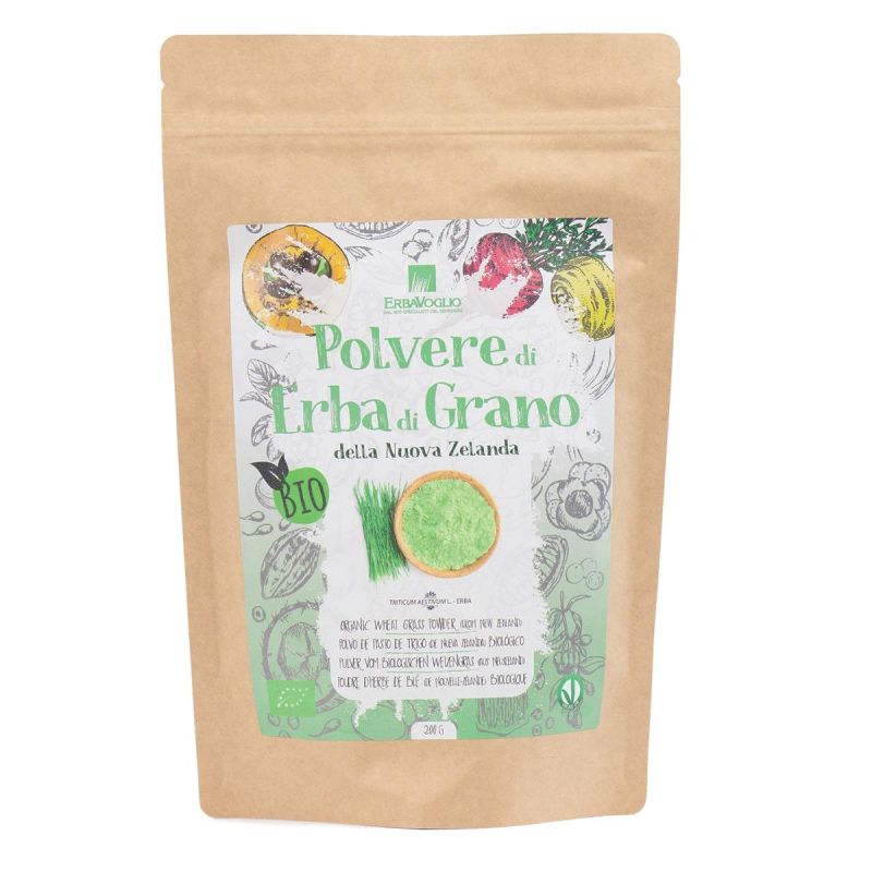 Erbavoglio Polvere di Grano Biologico da Nuova Zelanda, 200g