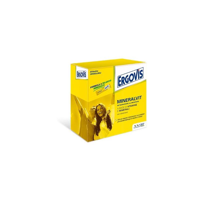 Ergovis Mineralvit - Integratore Multivitaminico in Bustine da 20 Pezzi