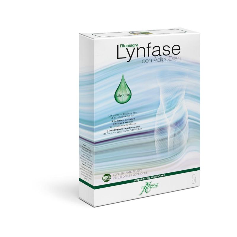Aboca Fitomagra Lynfase Soluzione Concentrata - Confezione da 12 Bottiglie da 15g