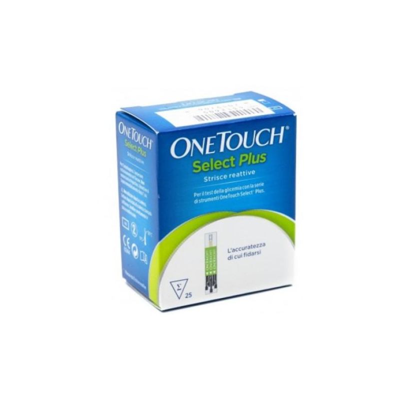 Onetouch Select Plus - Strisce per Misurazione della Glicemia, Pacco da 25