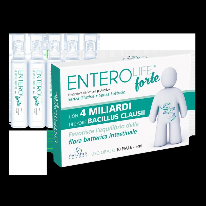 Enterolife Probiotico 4 Miliardi - Confezione da 10 Flaconi