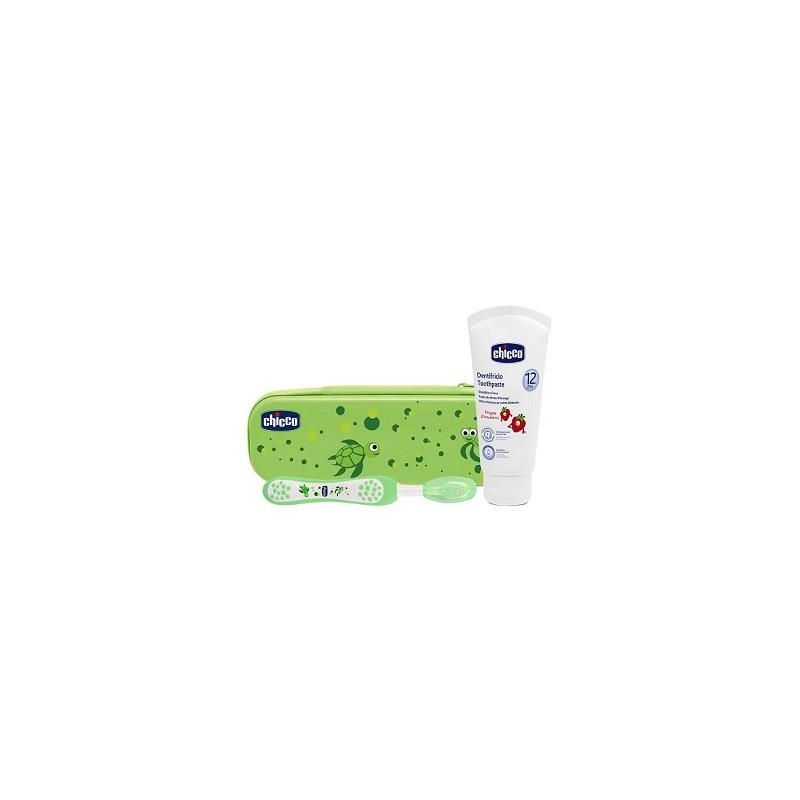 Chicco Set Igiene Dentale in Verde Fluorescente